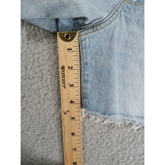 Isabel Maternity Overalls Womens 8 Blue Denim Shorts Bib Shortall Pregnancy NWT - Picture 6 of 12